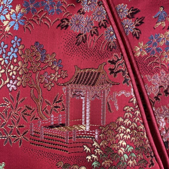 Kat Street Vintage Made in Hong Kong Chinese Asian Red Satin Jacket  Women's XL - Picture 3 of 13